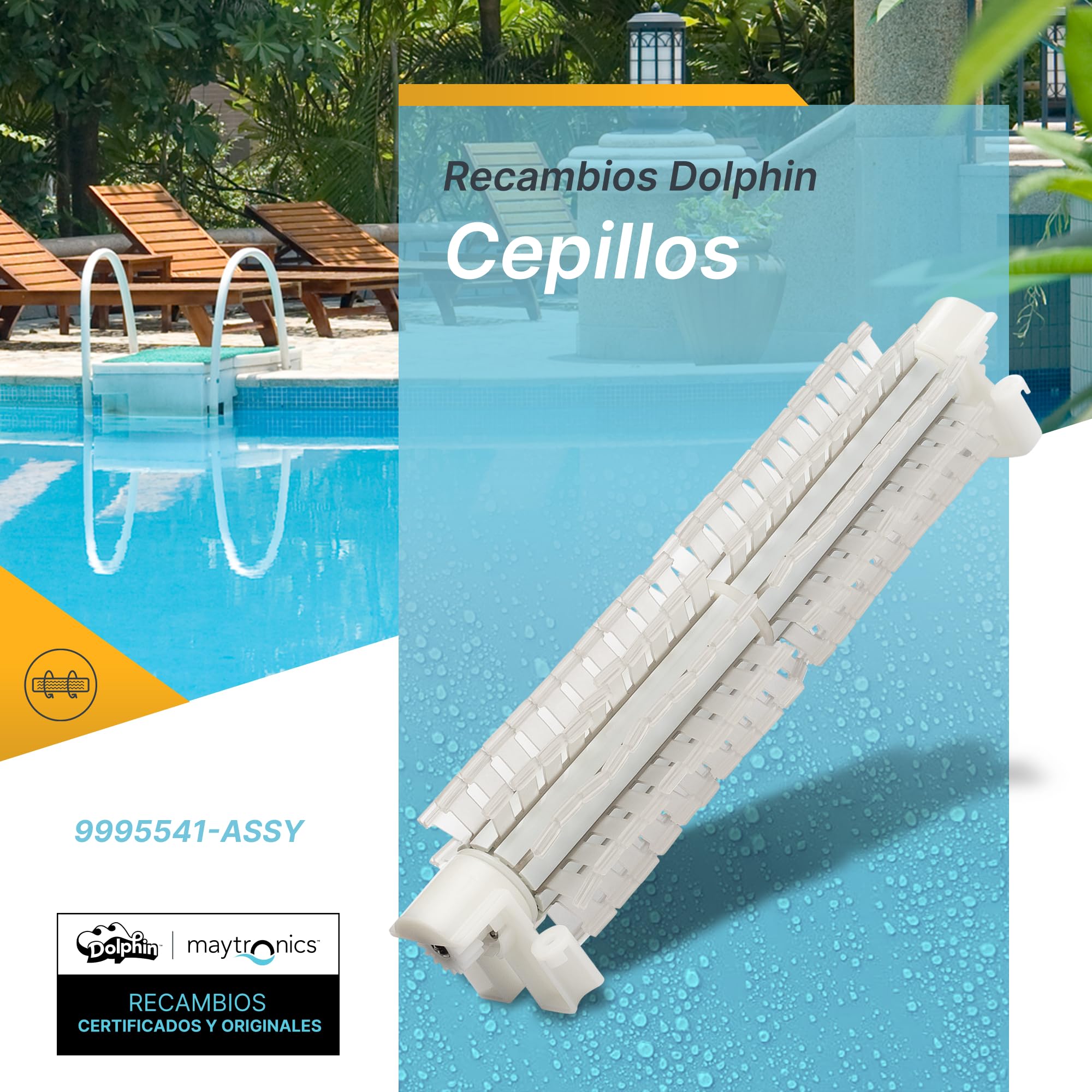 Dolphin Piezas de Recambio Originales - Conjunto Cepillo Activo - Ref. Maytronics: 9995541-ASSY