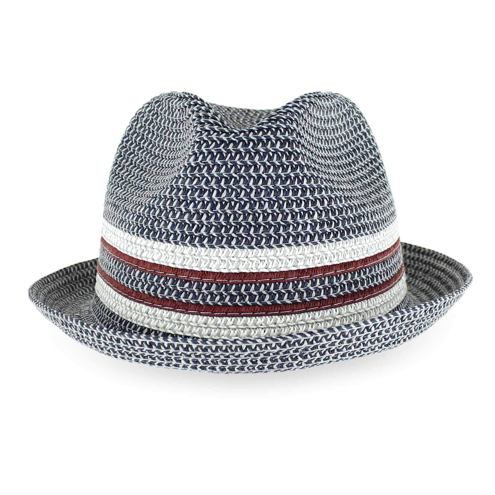 Belfry Men/Women Summer Straw Pork Pie Trilby Fedora Hat in Blue, Tan, Black