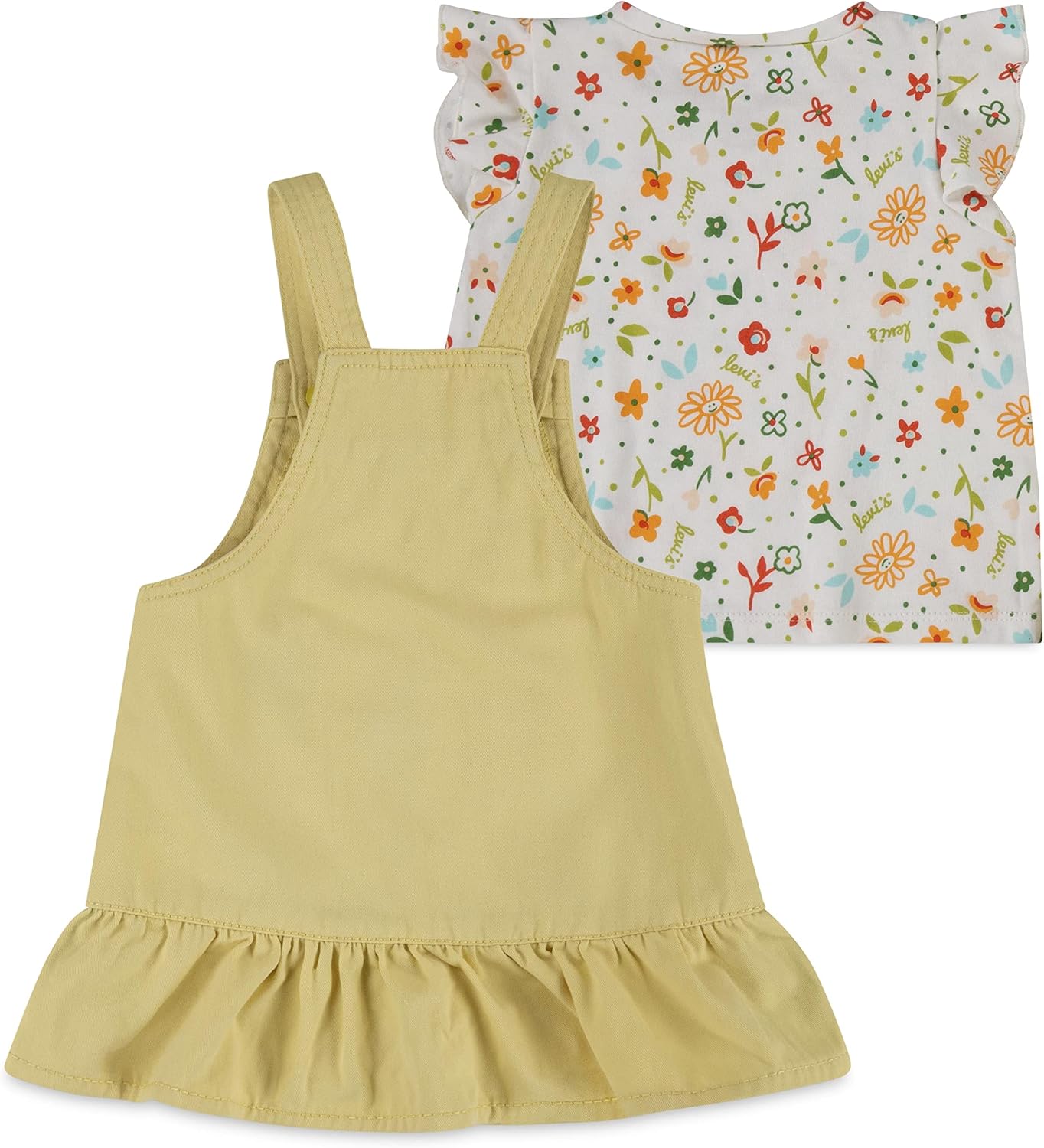 Levi's baby-girls Graphic T-shirt and Skirtall 2-piece Outfit Set - Image 2