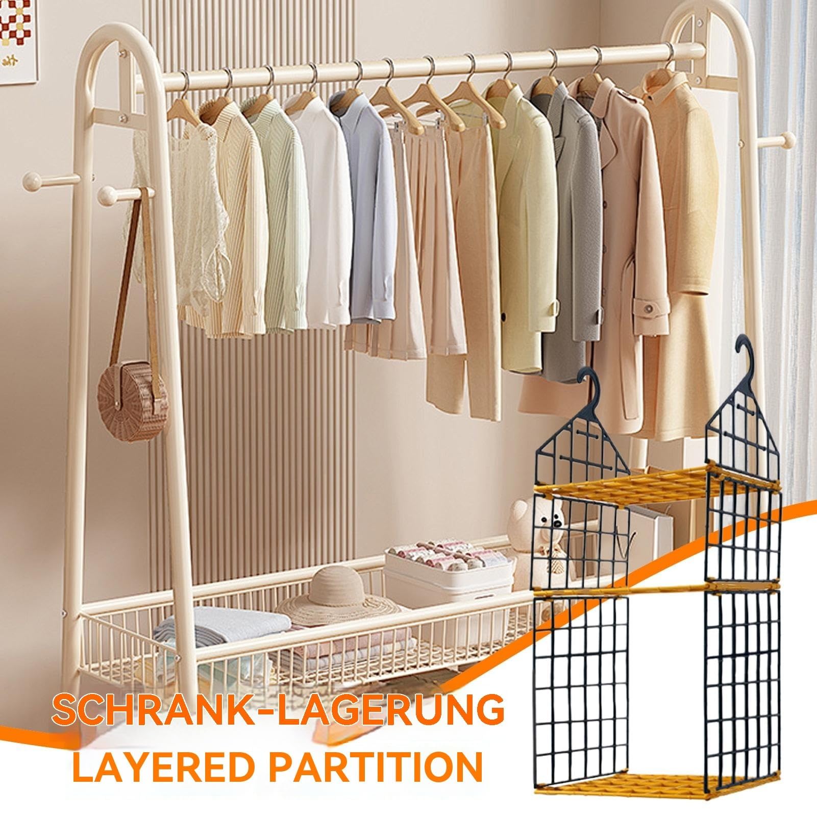 Clothes nizer | Wiszące półki Rozwiązanie do przechowywania komód Łazienka Vanity Bookends Oszczędność miejsca Domowa nizacja Stylowe i funkcjonalne przechowywanie