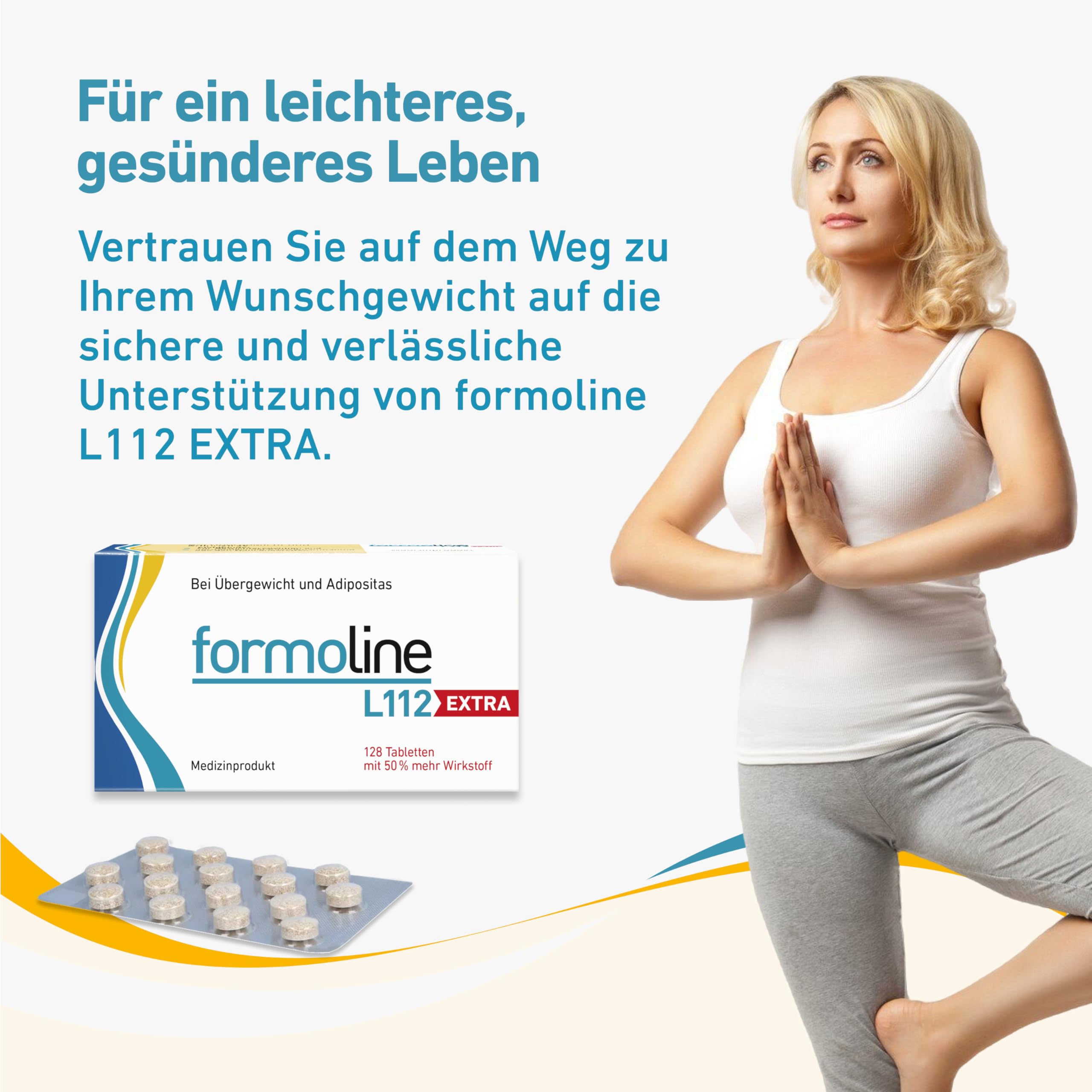 formoline L112 EXTRA: Medizinprodukt zum Gewichtsmanagement mit Wirk-Ballaststoff L112, Klinisch belegt, auf natürlicher Basis, Entwickelt in Deutschland, 128 Tabletten