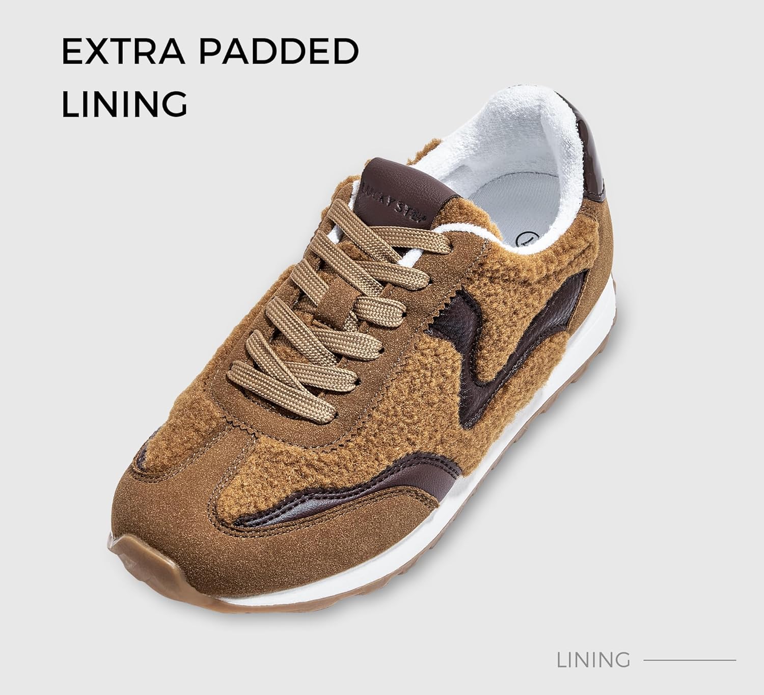 LUCKY STEP Women's Fashion Sneakers Trendy Tennis Shoes Neutral Stylish Retro Trainers Casual Running Walking Shoes
