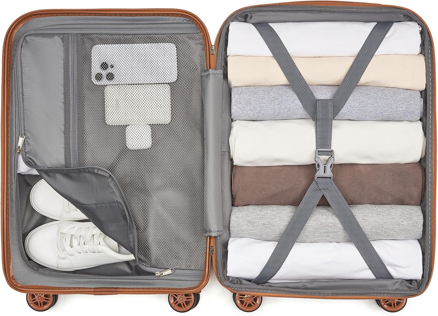 Kono Airline Approved Carry On Luggage 22x14x9 inches, with TSA Lock, 20 Inch Expandable Lightweight Hardshell Suitcase (Navy, Suitable for 1-3 Days of Travel) - Image 8