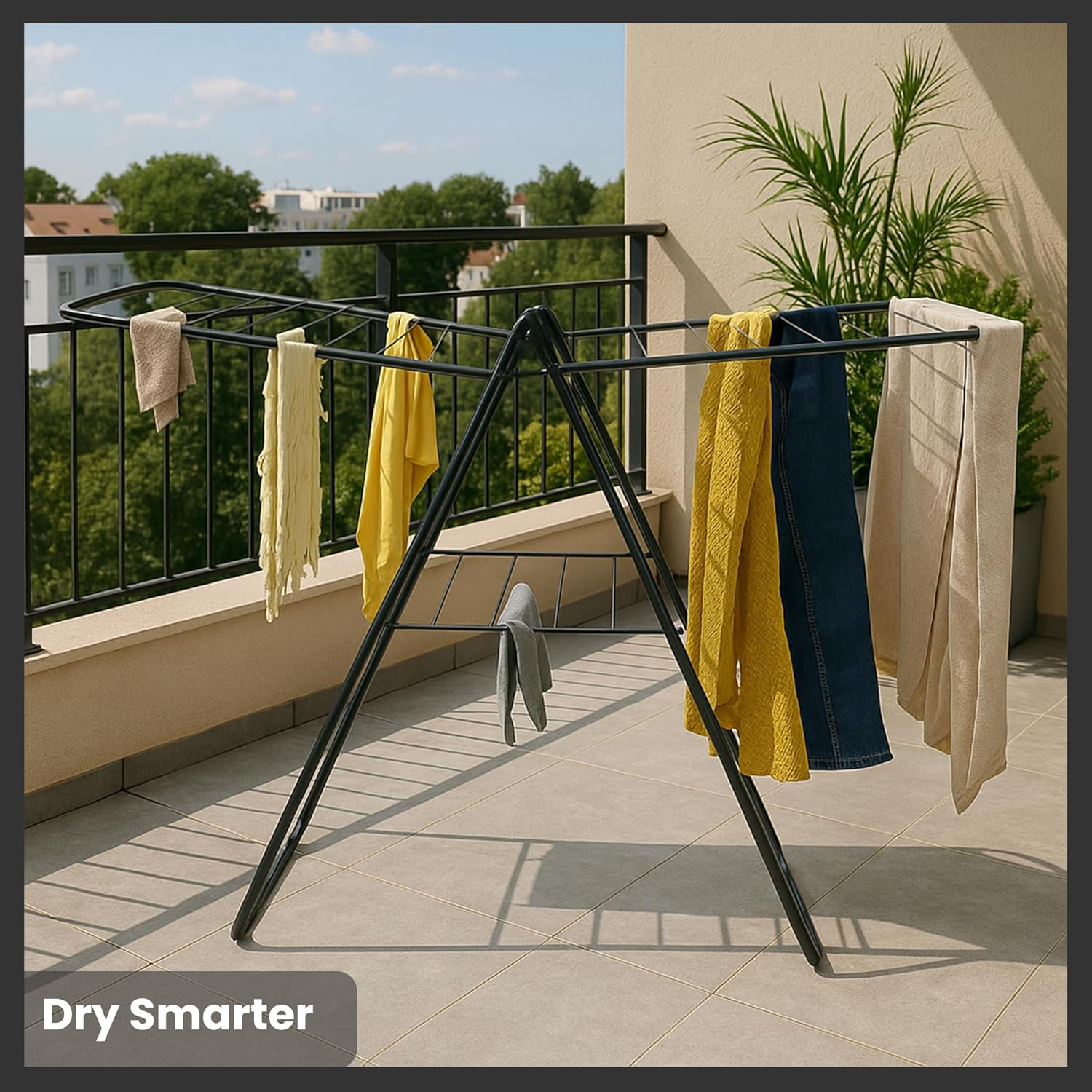 TidyHomz Boteti Drywell Butterfly Stainless Steel Foldable Cloth Dryer Stand Double Rack Cloth Stands for Drying Clothes Steel Black offers donot miss 2 TidyHomz Boteti Drywell Butterfly Stainless Steel Foldable Cloth Dryer Stand Double Rack Cloth Stands for Drying Clothes Steel Black offers donot miss