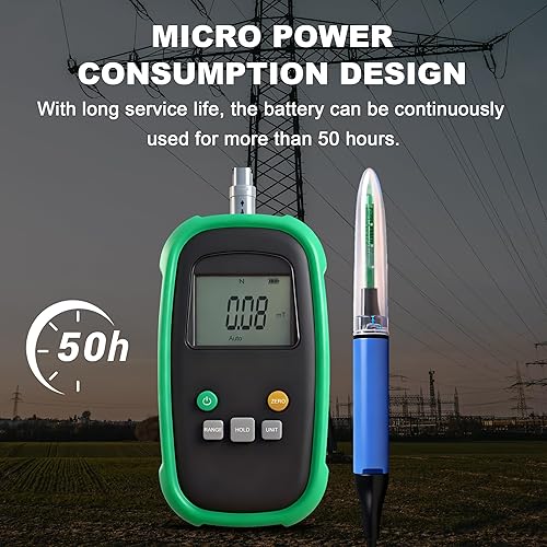 Miniatura 4 de TES12A Medidor digital Tesla Gaussmeter con interruptor automático de rango 0-200mT/0-2000mT Precisión de 0 ~ 1000 mT ± 2%/1000 ~ 2400mT Versión