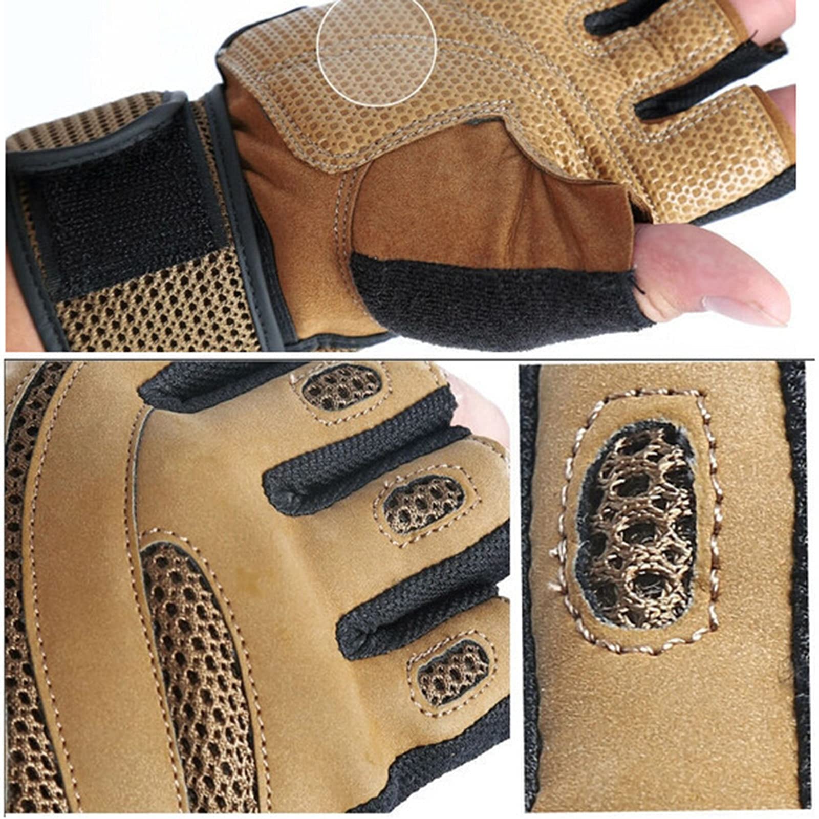 Guanti da uomo per sollevamento pesi Guanti da allenamento e fitness da donna Pr traspiranti Guanti da allenamento smorzanti indossabili Supporto completo per il polso per Cross Fit/Ciclismo