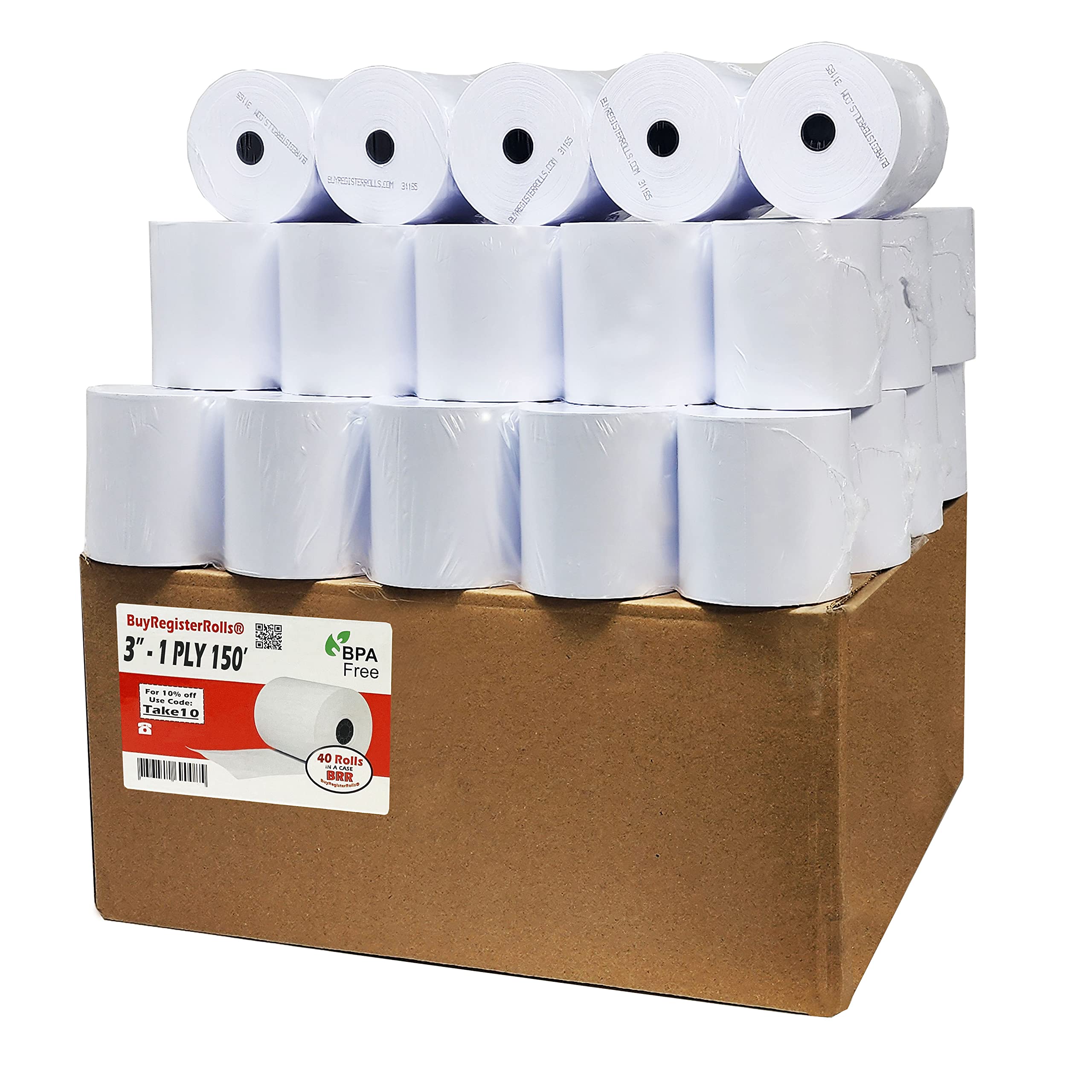 Buy (40 Rolls) 3" x 150’ 1 Ply Bond (Non Thermal) Made in USA STAR SP