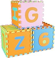 Vista 9 de BalanceFrom Tapete de juego de rompecabezas para niños con azulejos entrelazados de espuma EVA