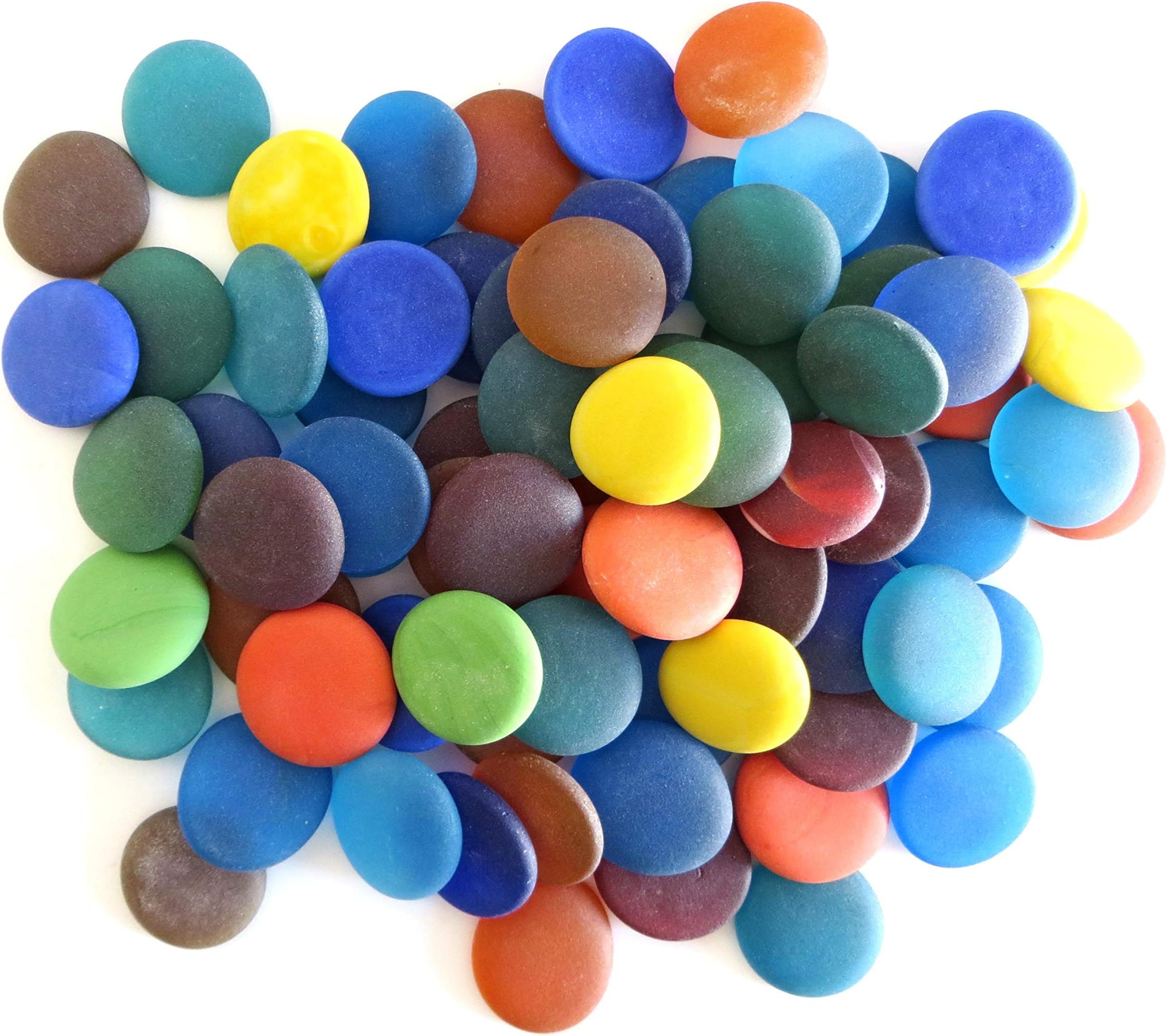Sea Stones, Frosted Replica Sea Glass, Summer Colors, 50 oz. Jar. Bright, Vibrant Large Nuggets. Make Wire Wrapped Jewelry, Mosaics, Decorate Frames and Mirrors. from Lifeforce Glass.