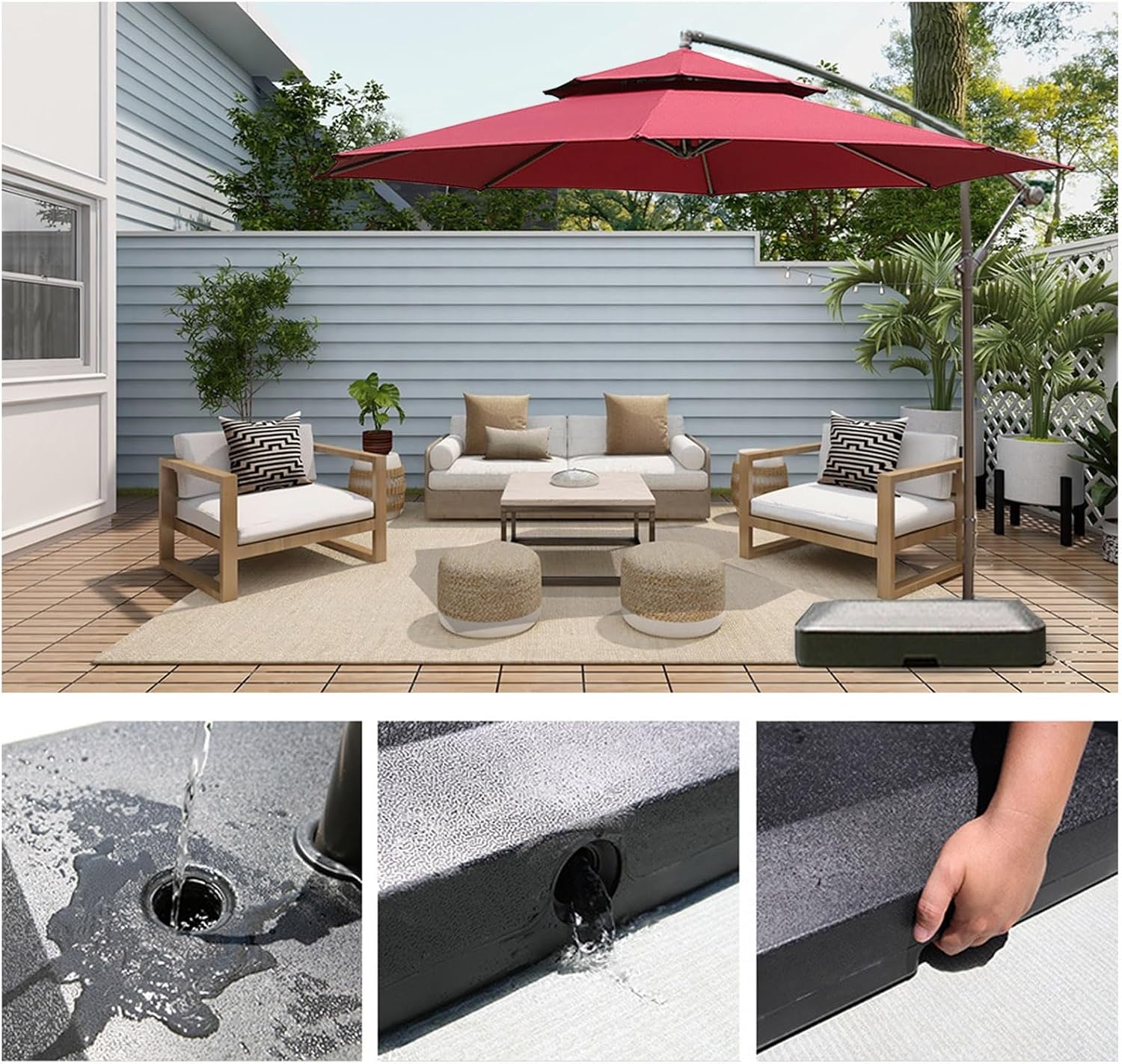 DEWEL ガーデンパラソル 大型 日除け 風に強い 撥水 DEWEL ガーデンパラソル 大型 日除け 風に強い 撥水