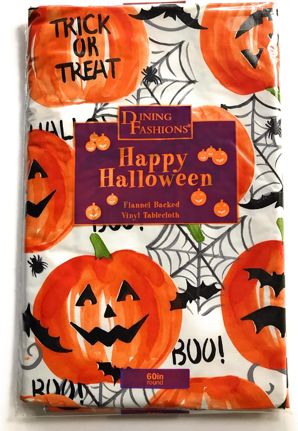 Dining Fashions Halloween Tablecloths Flannel Backed Vinyl Tablecloths with