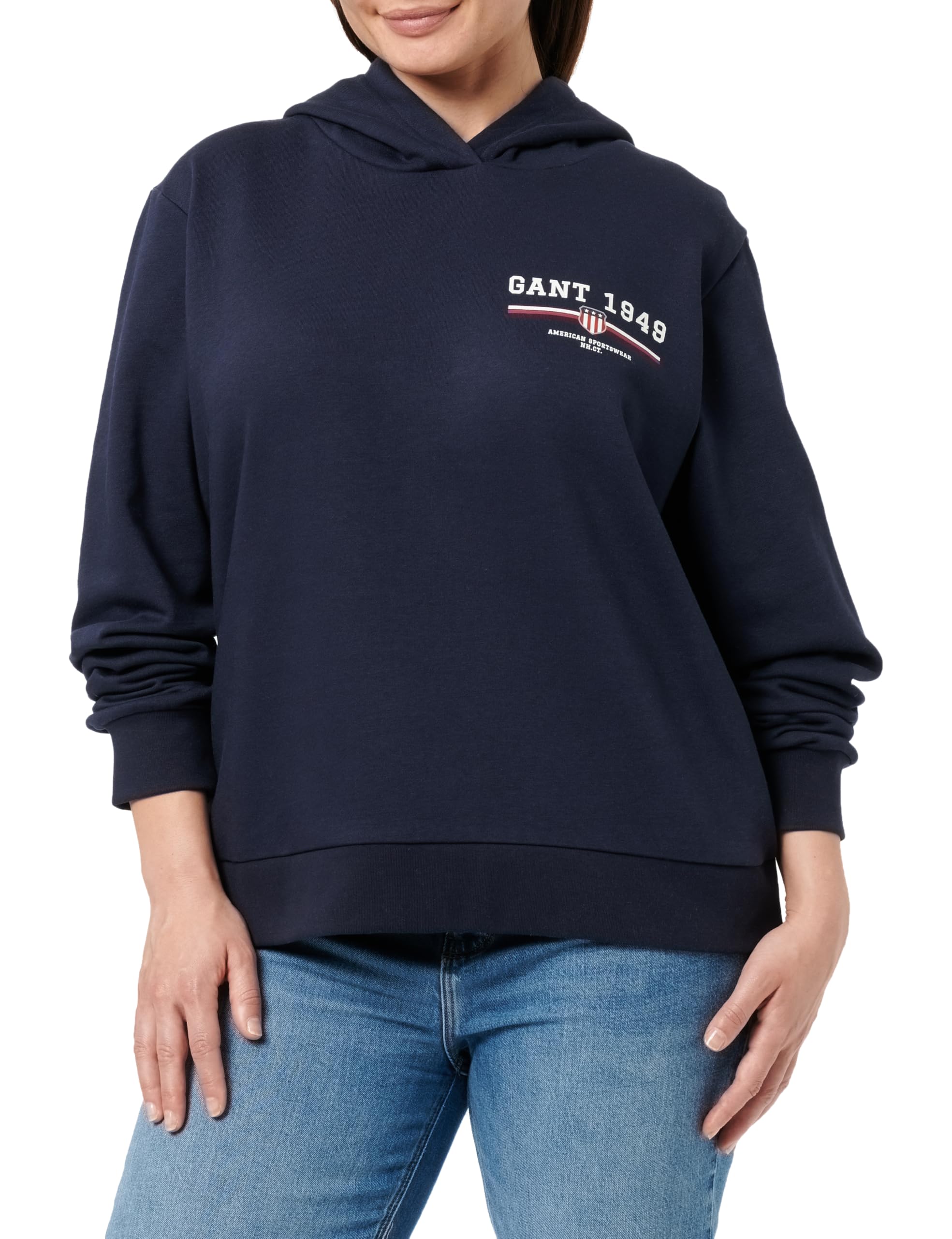 GANT REG Graphic Hoodie, Evening Blue, S
