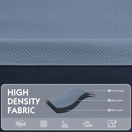 Miniatura 4 de FMFUNCTEX 100% Blackout Curtains for Bedroom, Slate Blue Curtains 72 Inches Long Weave Textured Thermal Insulated Curtains for Living Room, Black