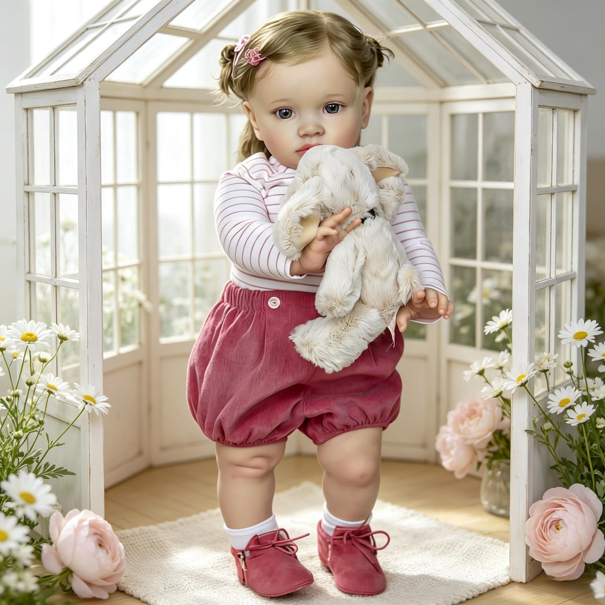 RXDOLL Duży rozmiar realistyczne lalki Reborn maluch dziewczynka Pippa 66 cm realistyczne lalki Reborn Baby Dolls miękka tkanina winylowa ciało lalki niemowlęce, które wyglądają jak prawdziwe życie