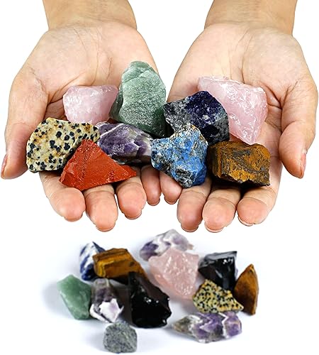 Miniatura 3 de Rocas de piedras preciosas ásperas para vasos de roca, piedras de cristal natural crudo para tocar rocas, funciona para cualquier vaso de roca Mixed