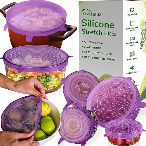 Miniatura 13 de Tapas elásticas de silicona reutilizables para almacenamiento de alimentos en el refrigerador, fundas elásticas resistentes al calor, tazas, latas,