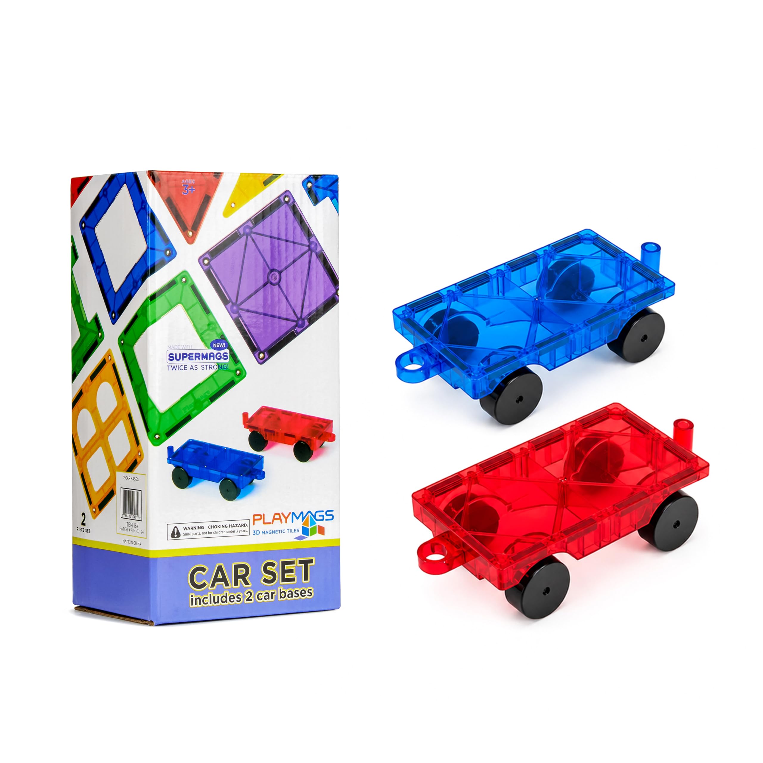Amazon.com: Playmags Magnetic Car Set (2 Pieces) – Strong Magnet