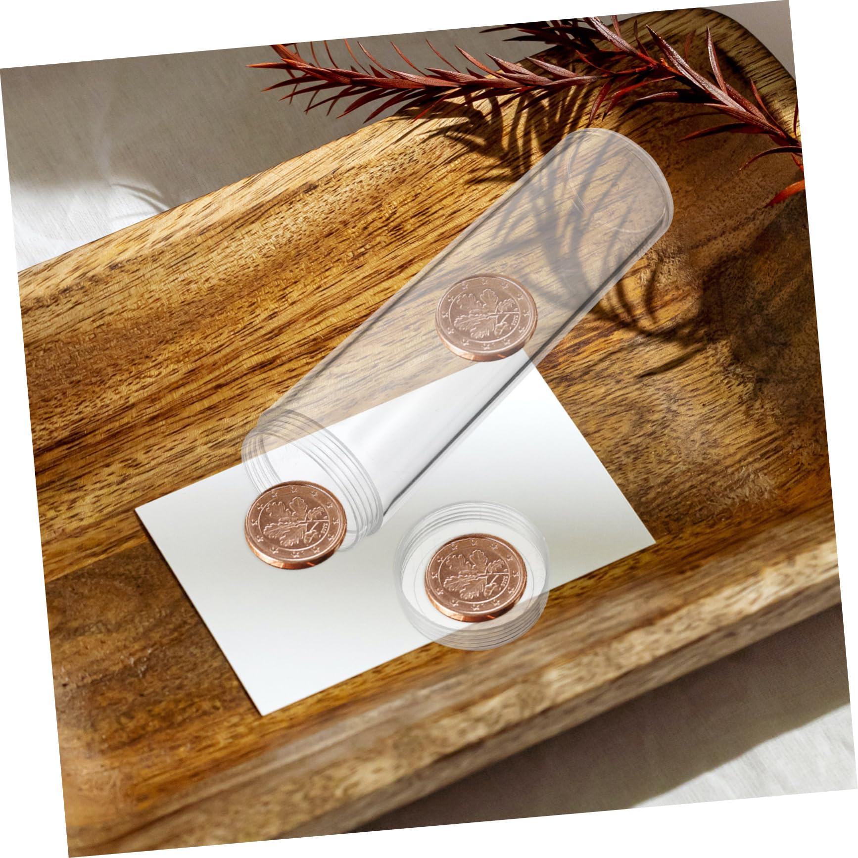 20piezas Tubo Transparente Para Monedas De Almacenamiento Seguro y Visible Para Coleccionistas Protección Oxidación