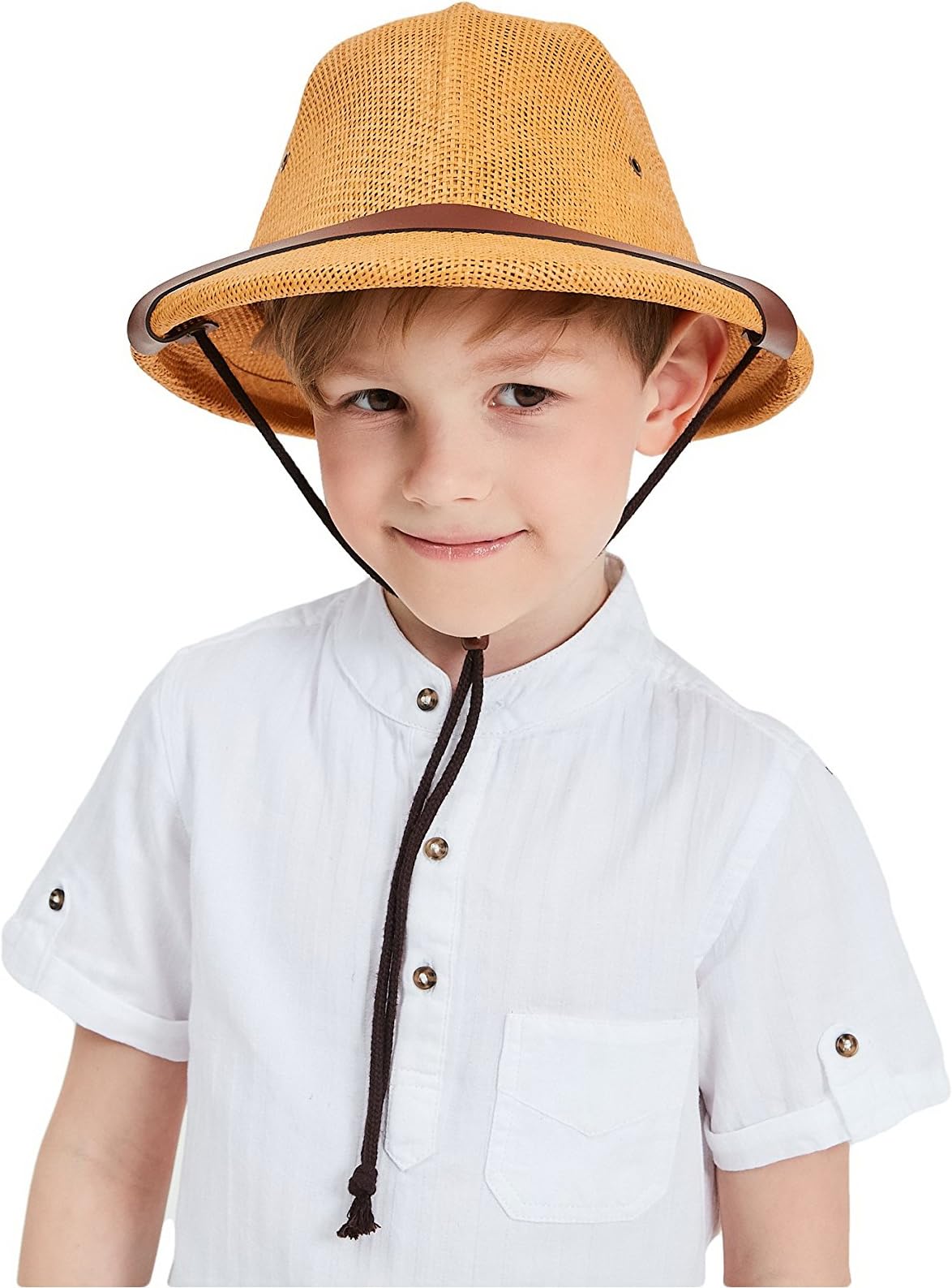 Kainozoic Kids Safari Pith Helmet Costume Party Hat Biking Hiking Jungle Explorer Cap