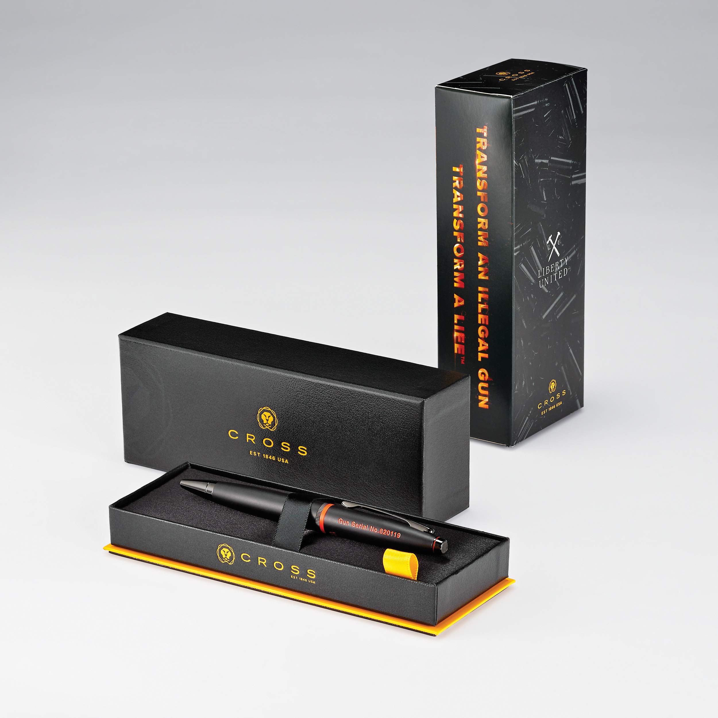 Cross Calais Kugelschreiber – Nachfüllbar, In Geschenkbox, Mittlere Spitze, Schwarze Tinte, Design In Weiß & Rotgold