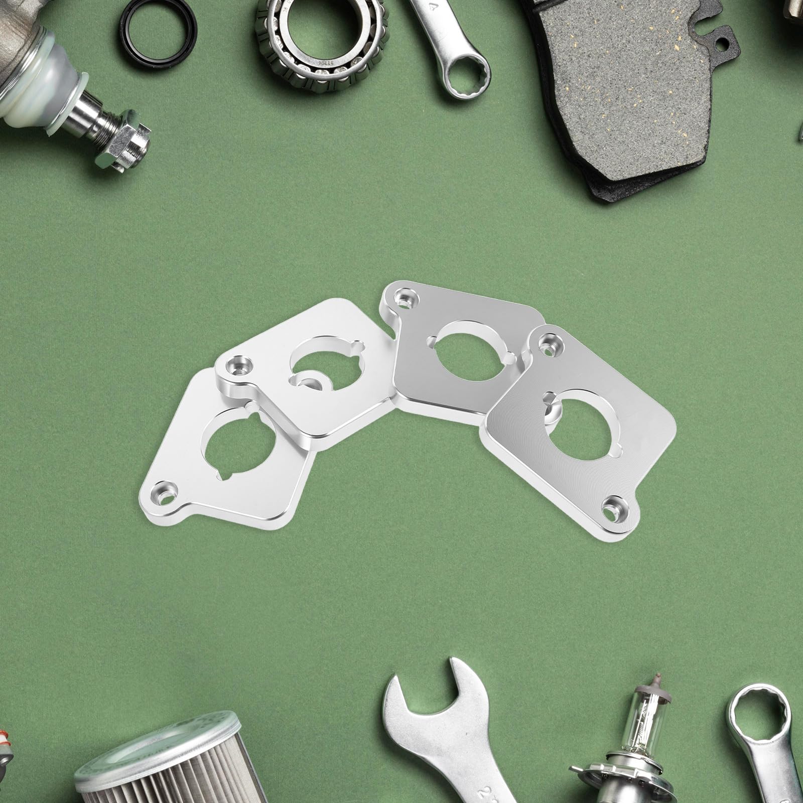 Gatuida 1 set di piastre adattatrici Coilpack, distanziali, argento billet - Parti di accensione per auto, miglioramento delle prestazioni, compatibili con