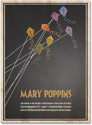 Mary Poppins por Megan Romo - Lienzo decorativo para pared de 30 x 47 pulgadas