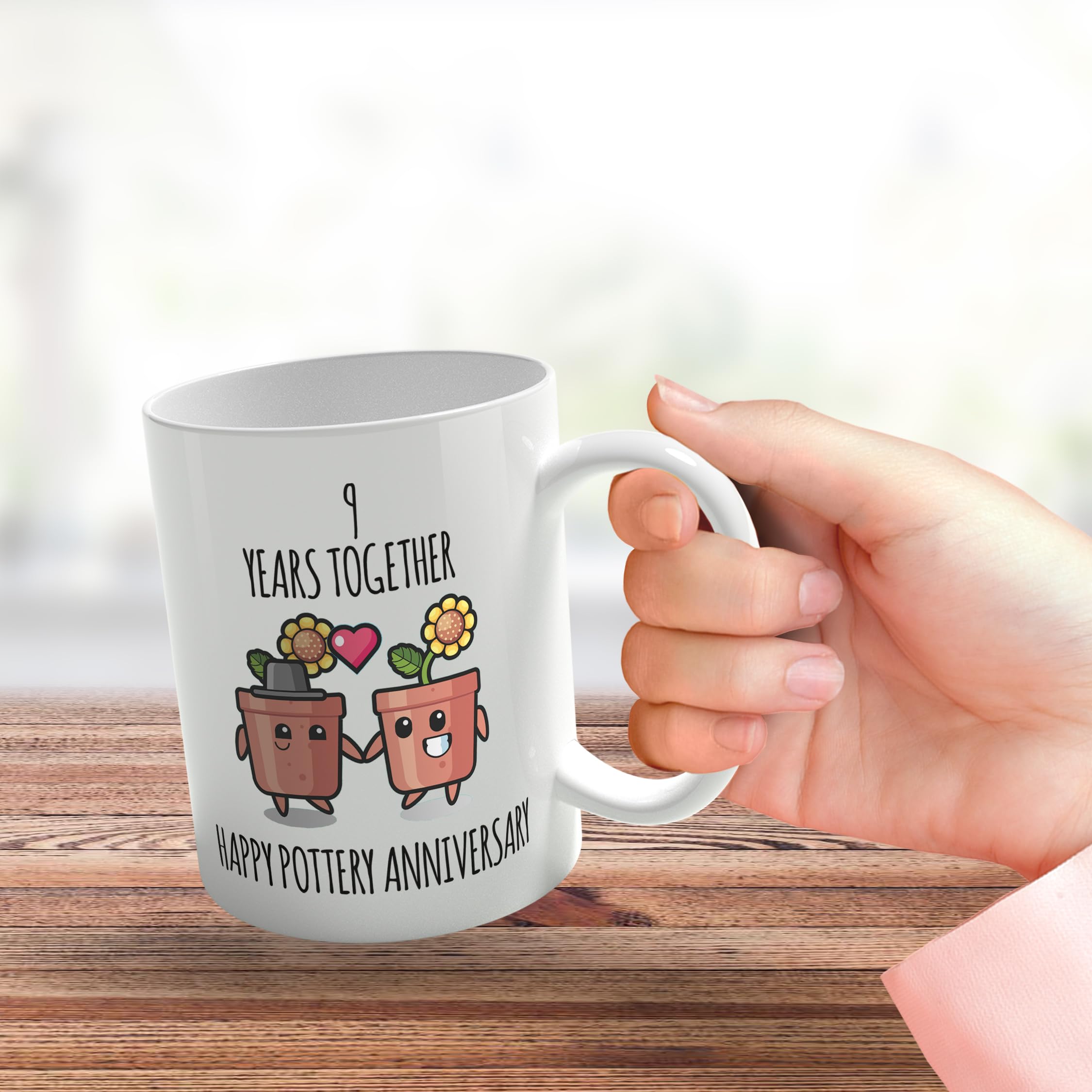 9th Anniversary Mug Gift for Men Women, 9 Years Together - Image 3