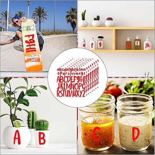 Miniatura 7 de 416 piezas de 8 hojas de calcomanías de letras, calcomanías autoadhesivas de letras mayúsculas y minúsculas de 1 pulgada y 2 pulgadas, calcomanías