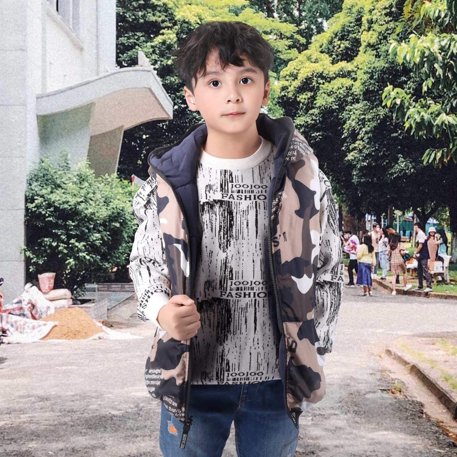Jas Napapijri Youth Rainforest Camu Purple Camo