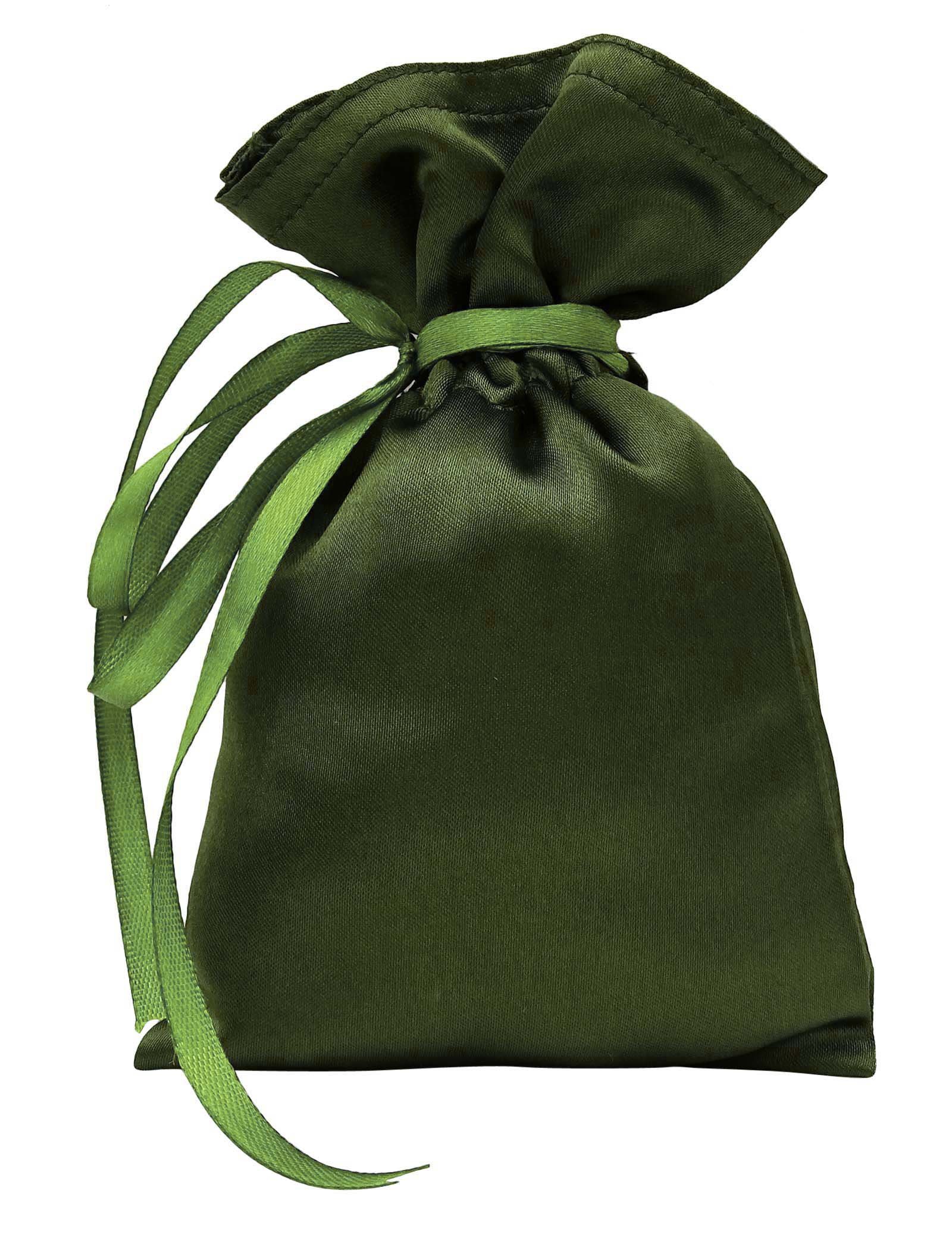 Darling Souvenir 50 Satin Drawstring Gift Pouch Small Wedding Party Favors Bag - 3" x 5.5" inches Baby Shower Thank You Pouches- Olive Green