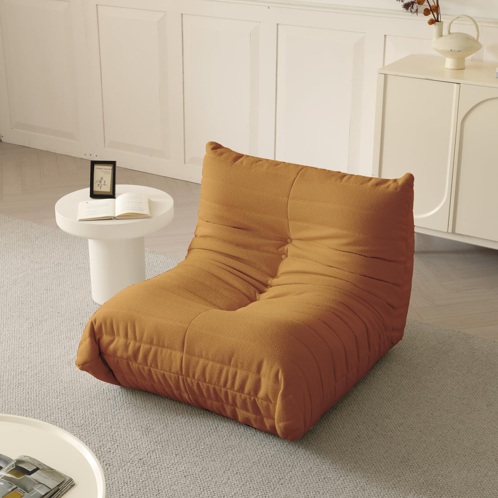 ( similar ) Luxury Sofa Couch Chair, Lazy Floor Seating, Fireside Bean Bag Chair, Ergonomic Tatami Sofa Lounger for Living Room, Bedroom, Office, Single Seat, Brown