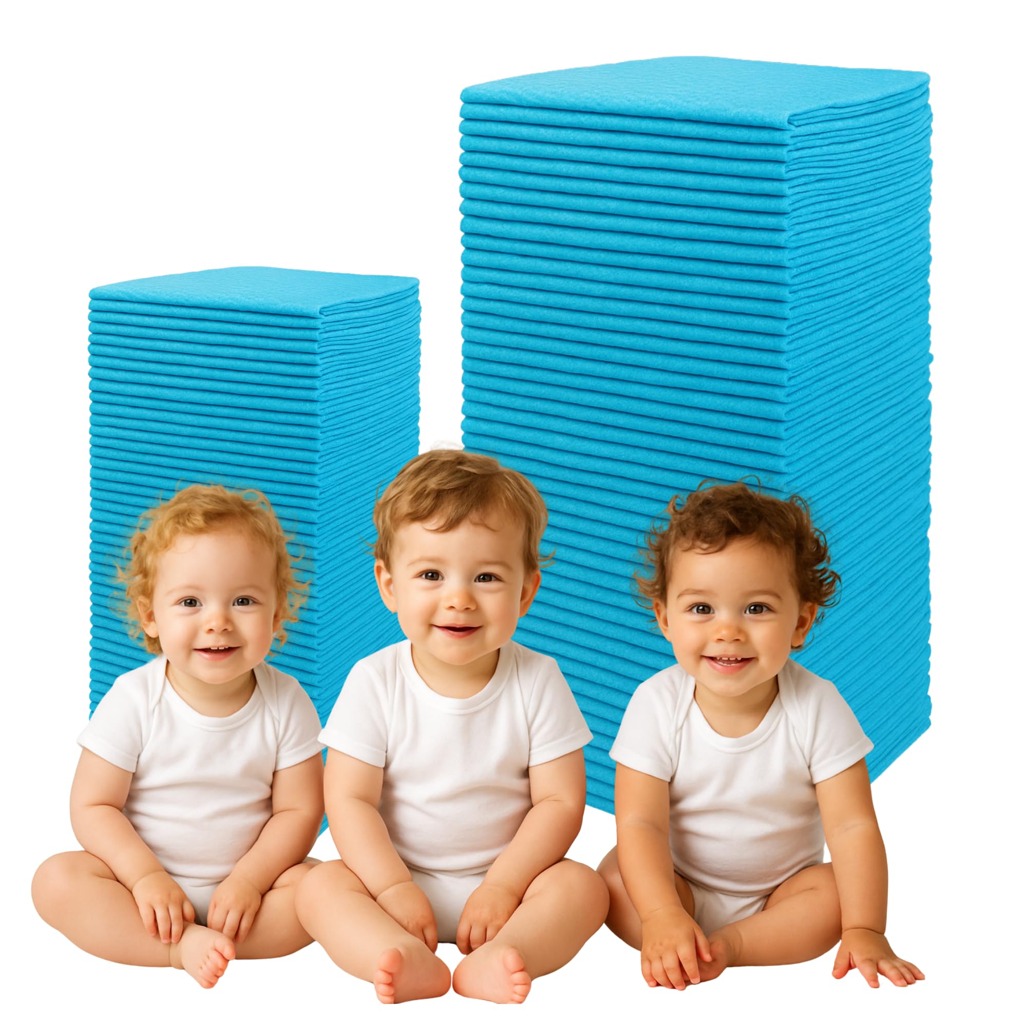 100 Pièces 45x60 cm Alèses Jetables Bébé sous-Couche Imperméable 6 Couches Ultra Absorbante Tapis à Langer Protection Lit Enfant Voyage