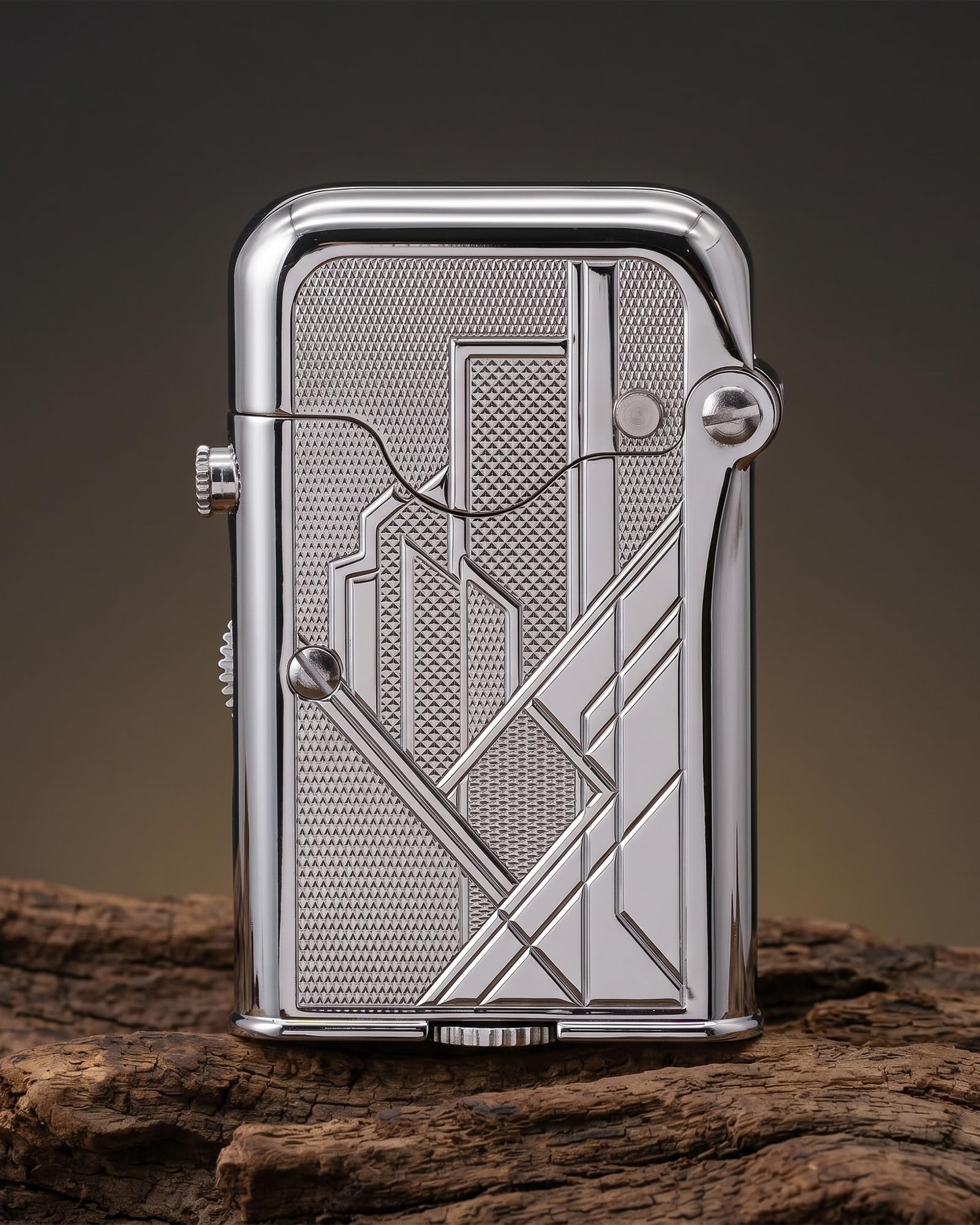 THORENS Gen 7 Single Claw TELEFLAM Silver Metropolis, Mechero de Pipa | Mechero de pipa vintage rellenable, brazo telescópico para la cazoleta, llama suave automática, seguro, regalo para hombre