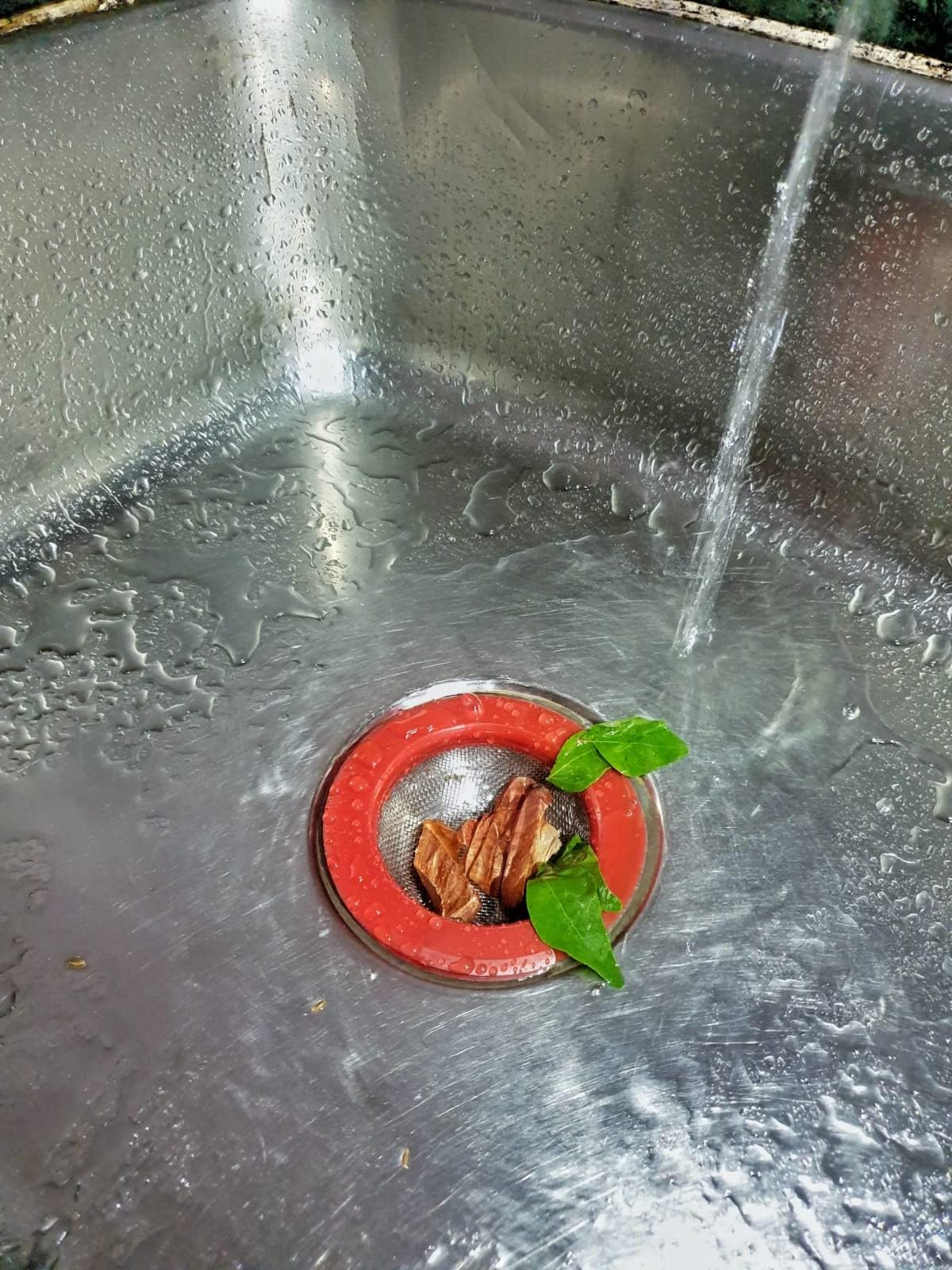 MTRStainless Steel Sink Strainer Kitchen Drain Basin Basket Filter Stopper Sink Drainer 4" inch (10cm) (Red Sink Jali)