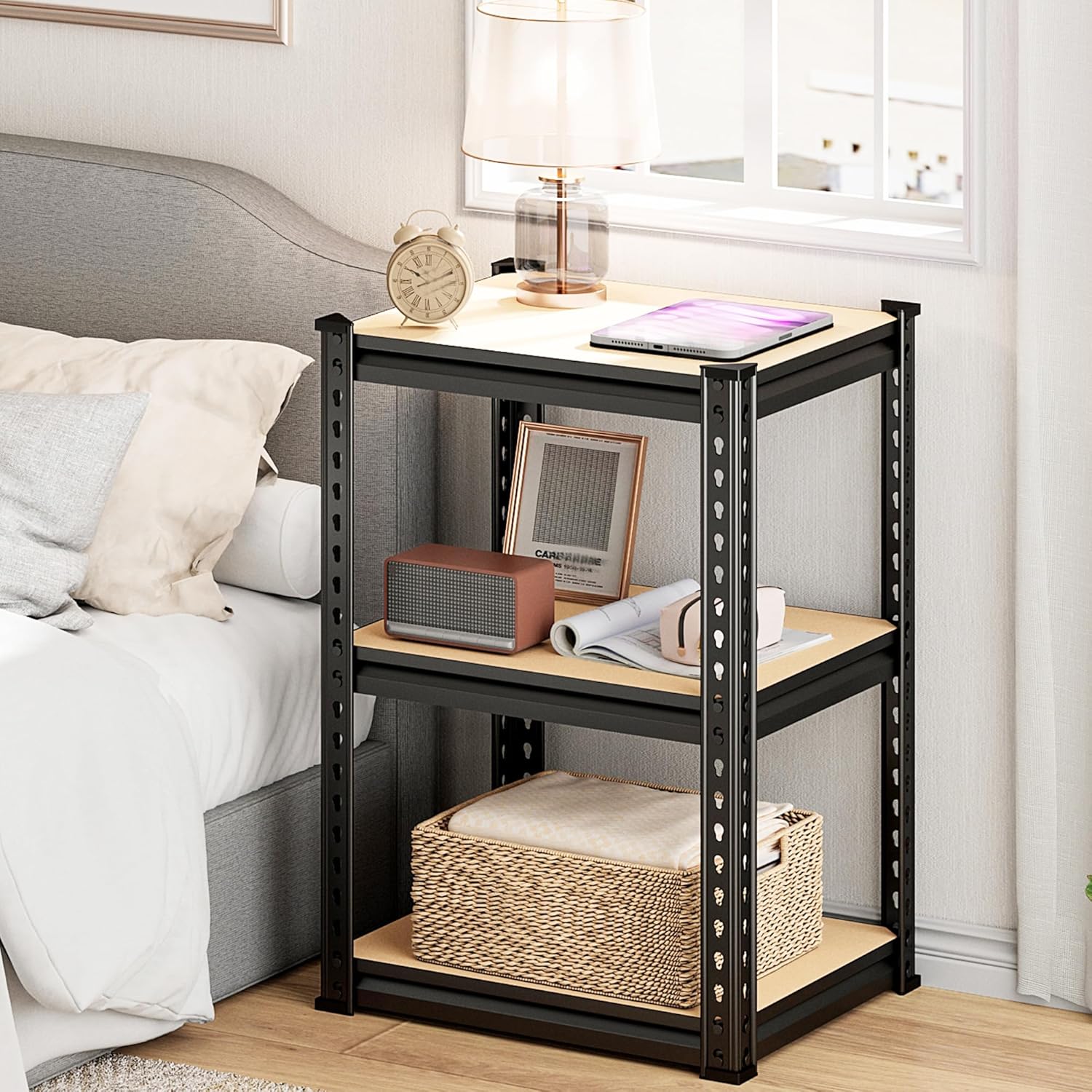 REIBII Storage Shelves 6 Tier Garage Shelving Heavy Duty Metal Shelving Loads 2250LBS Adjustable Metal Shelves for Garage Pantry Closet Kitchen Basement 16" W x 16" D x 72" H - Image 8