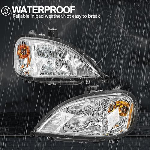 Miniatura 6 de SUPERFASTRACING Juego de faros delanteros izquierdo y derecho de repuesto para Freightliner Columbia 2004-2017