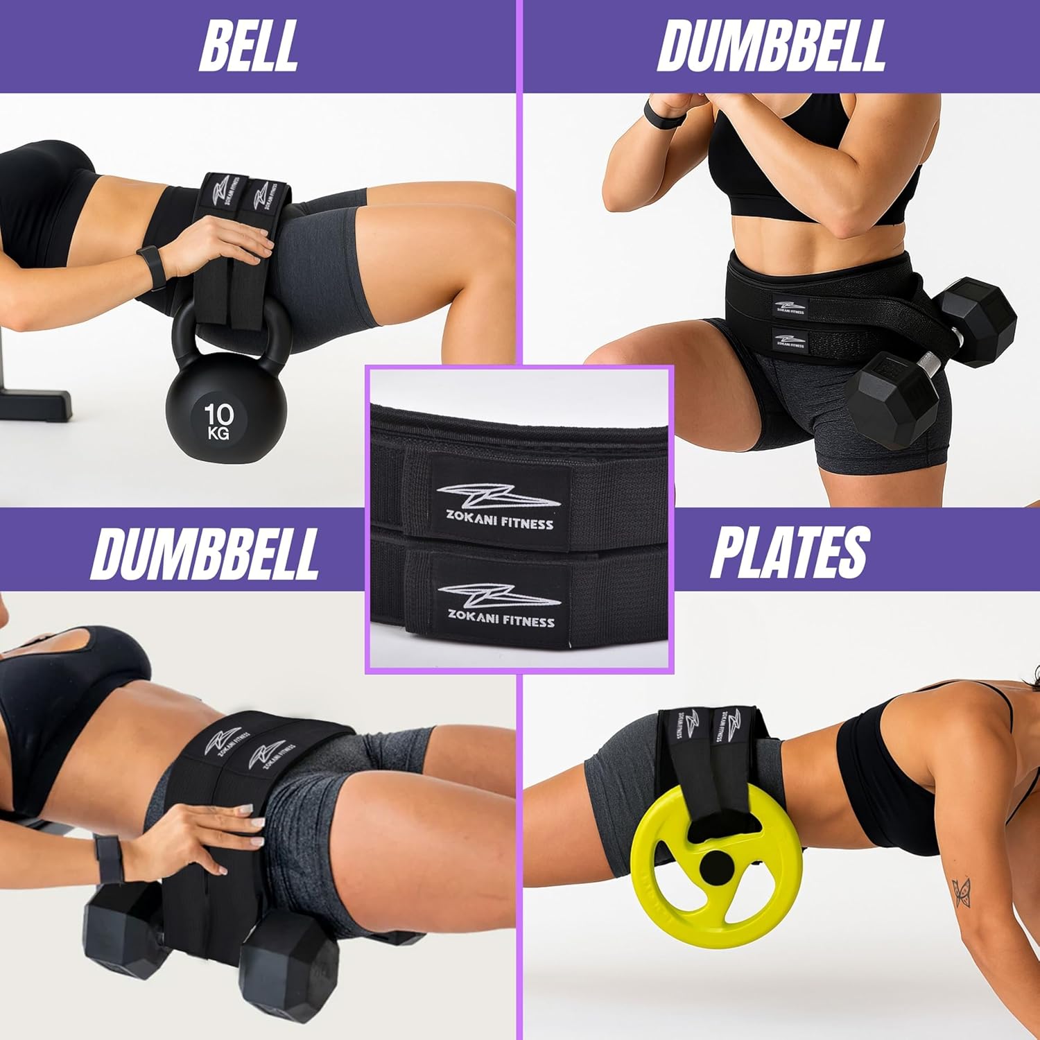 Hip Thrust Belt, Double Padded Glute Trainer with Non-Slip Design, Heavy Duty Weight Belt for Dumbbells, Kettlebells and Plates, Black - Image 10