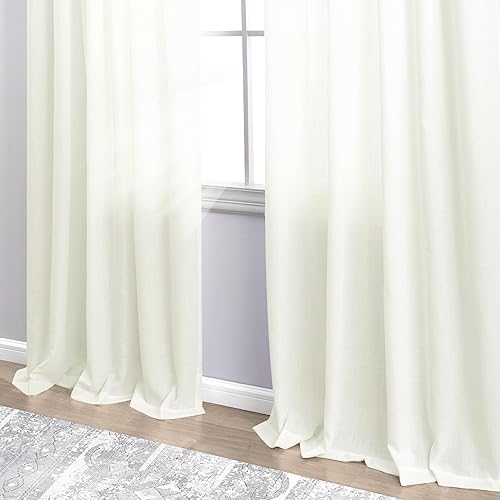 Miniatura 157 de KOUFALL Cortinas transparentes de lino de 90 pulgadas, cortinas para Sala Modernas 2025 De Lino Elegantes, cortinas personalizadas con pestaña