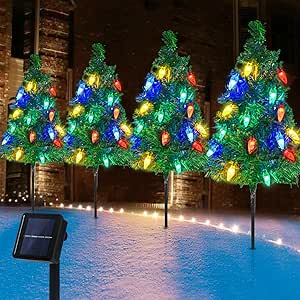 Solar Christmas Tree Pathway Lights