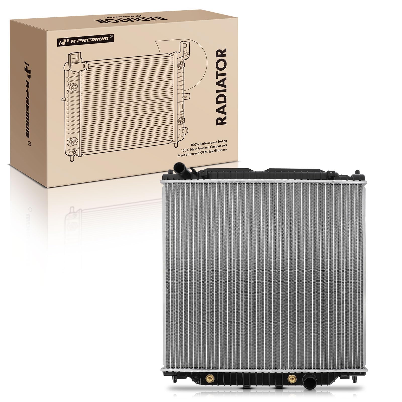 Photo 1 of A-Premium Engine Coolant Radiator with Trans. Oil Cooler Compatible with Ford Excursion 2003-2005, F-250 Super Duty 2003-2004, F-350 Super Duty, F-450, F-550, 6.0L, Auto Trans. Replace# 4C3Z8009BA