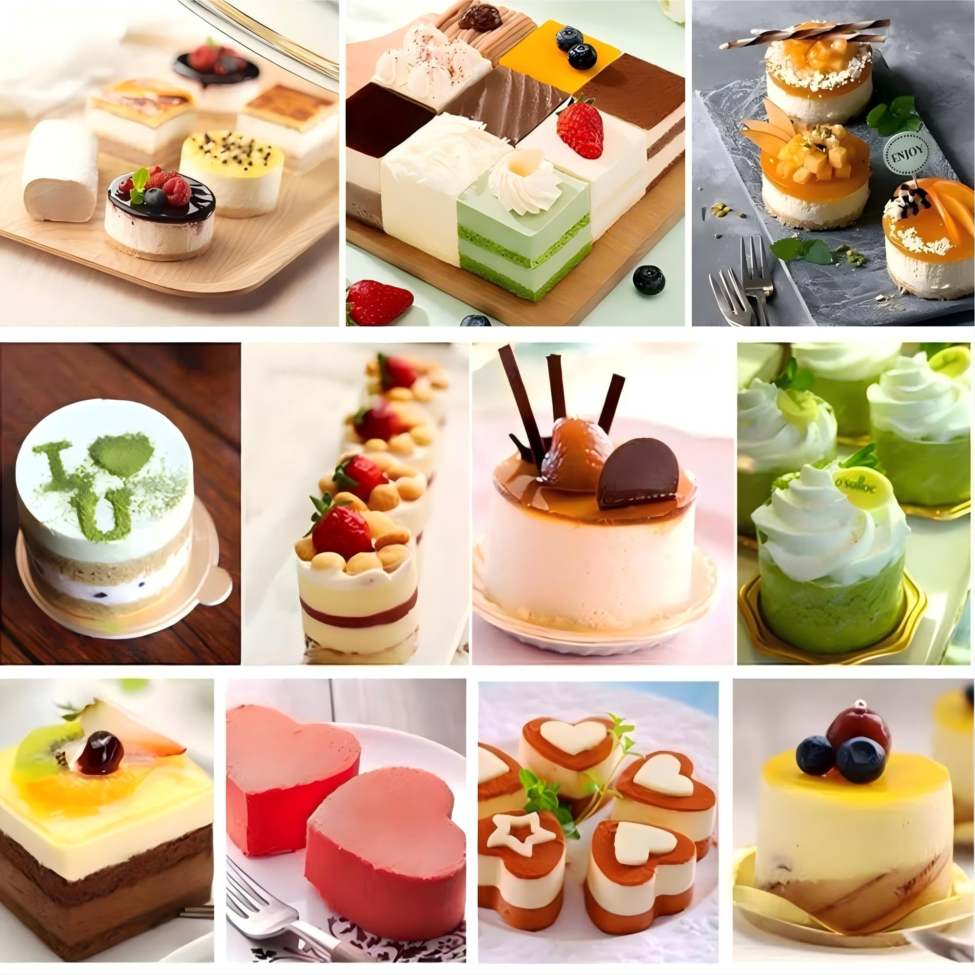 4 Piezas Aros de Pastel Mousse, Aro de Reposteria 8 cm, Conjunto de Aros de Pastel de Acero Inoxidable, Cocina para Postre Pastel Mousse Anillos (4 Formas) — view 6