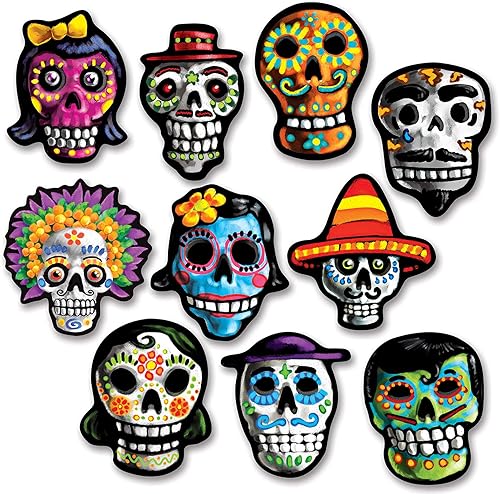 Beistle Mini recortes del Día de los Muertos