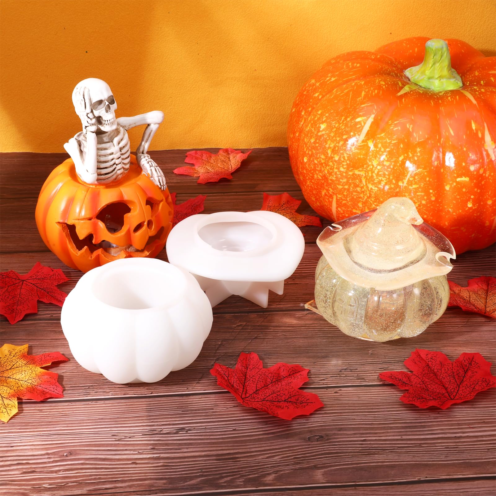 Kürbis Silikonformen 2-teilig - Für Schokolade & Backen Zu Halloween