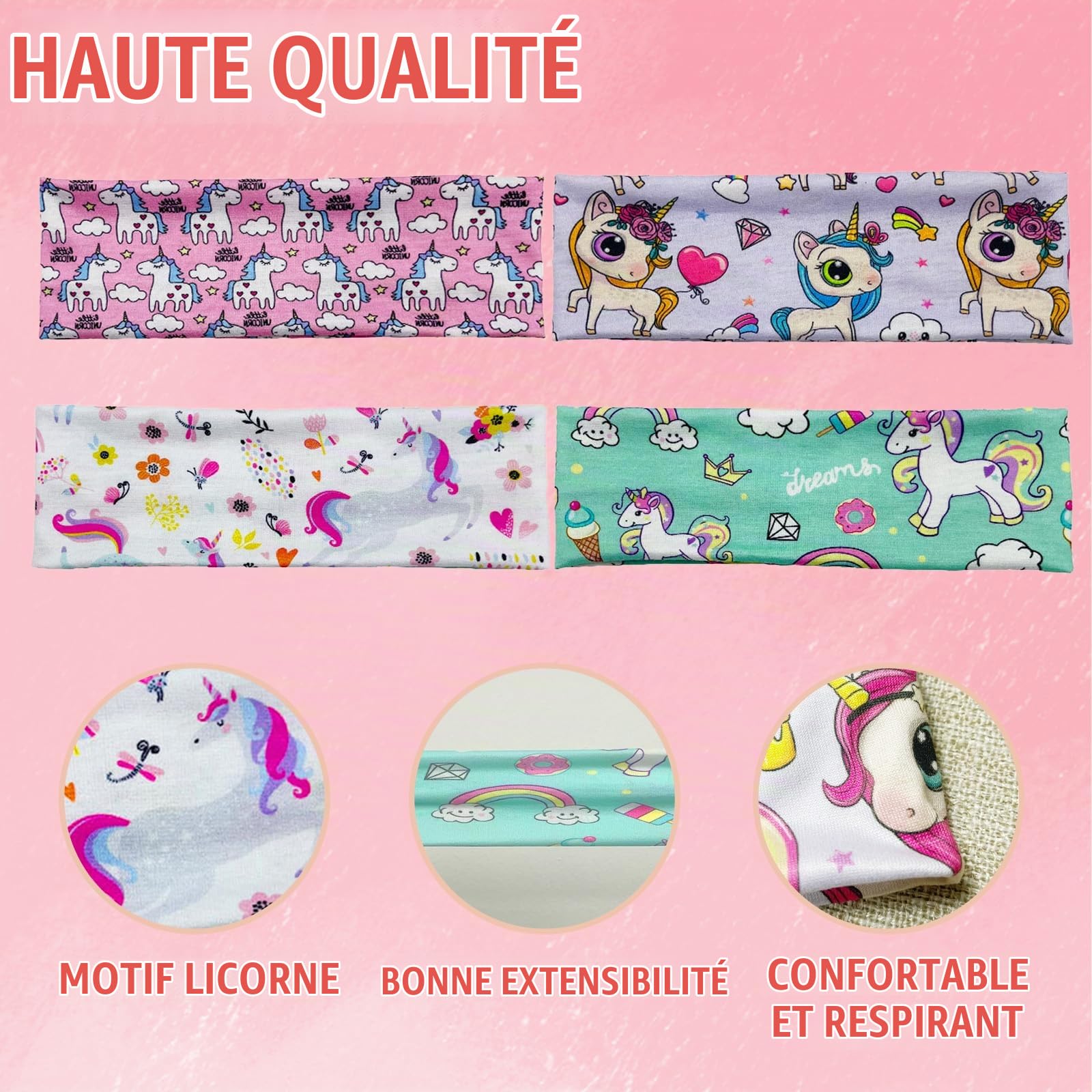Lot De 6 Serre-tête Licorne Pailletés – Bandeaux Colorés Avec Corne Dorée Et Fleurs – Pour Enfant Et Adulte – Idéal Pour Anniversaire, Halloween, Fêtes