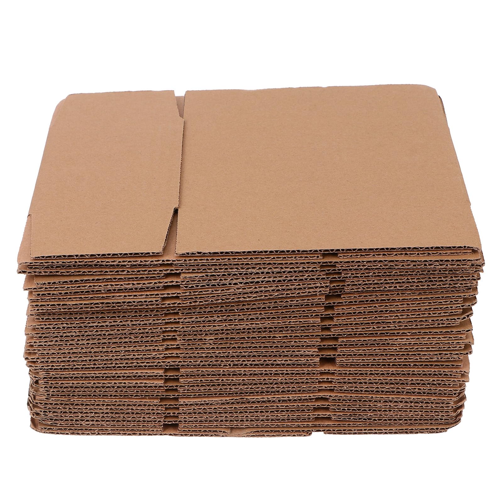 Cajas de Embalaje Pequeñas 20 Unidades Kraft Liner Cubo Pared | Color Khaki, Fácil Montaje, Admite Etiqueta o Rotulador, y Reutilizable
