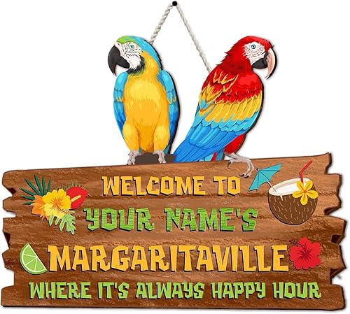 Artsy Woodsy Letrero de madera personalizado con estampado de barra Tiki (no tallado ni neón), decoración de verano, letrero de piscina, patio