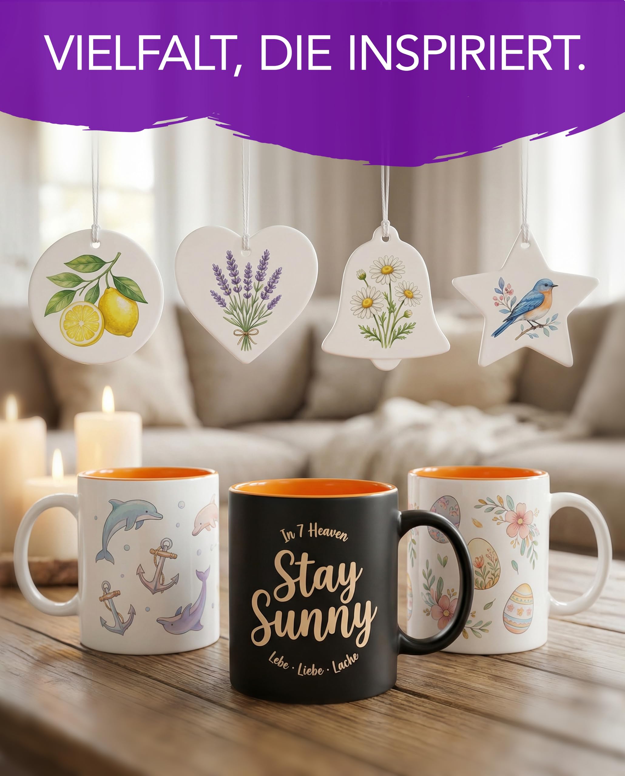 Keramik Bemalen Set mit 3 Tassen,Farben,Stiften & Zubehör | 2 weiße und 1 schwarze Effekt-Tasse,13 Acrylfarben,12 Porzellanstifte,4 Pinsel Künstler und Mandala-Werkzeuge