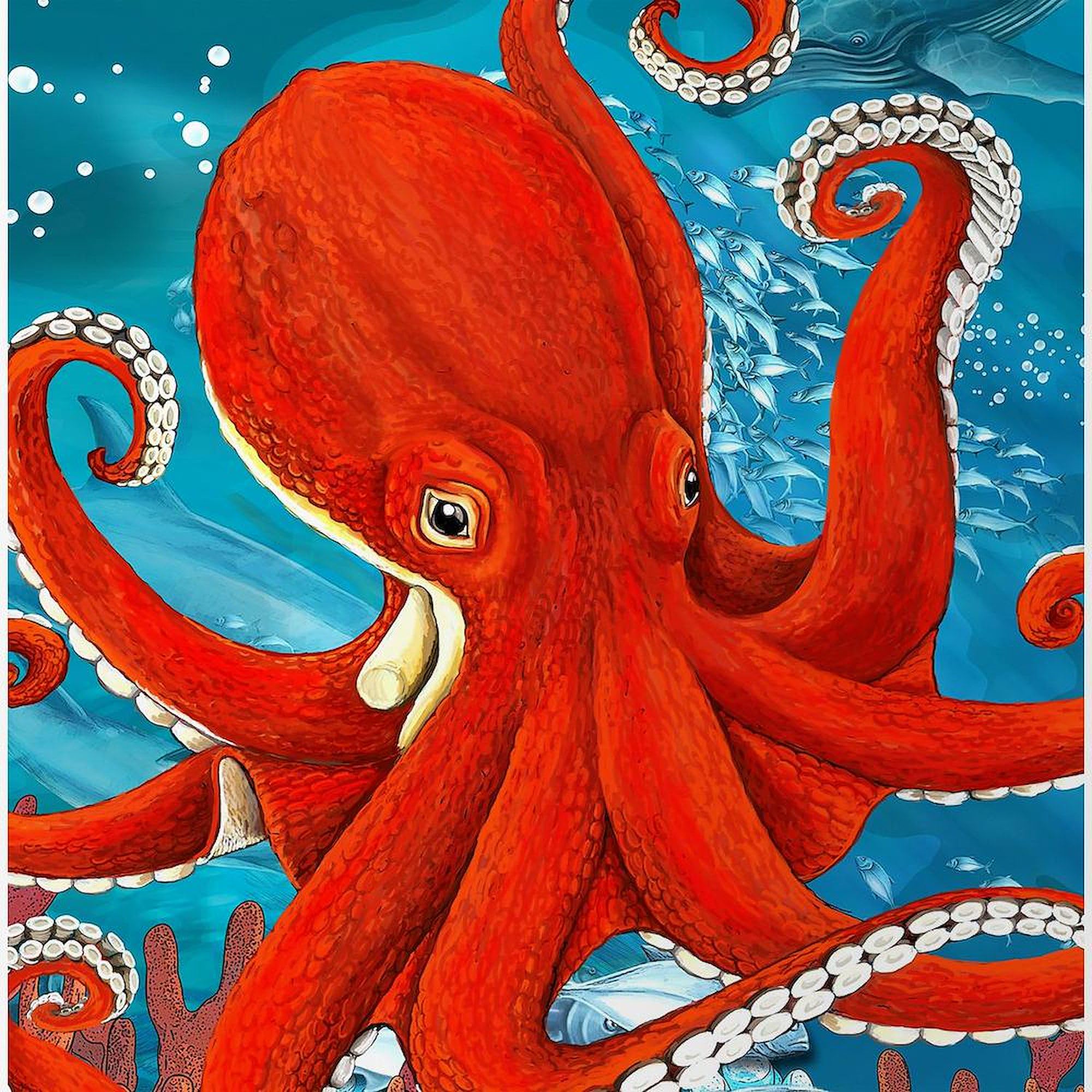 CafePress Octopus Painting Pint Glass, 16 oz. Drinking Glass