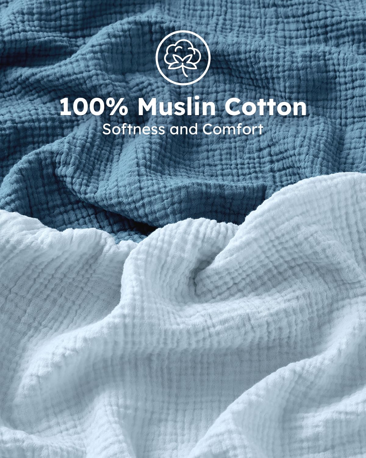 Unnivoll Moses Basket Sheets 100% Muslin Cotton 2 Pack - Image 3
