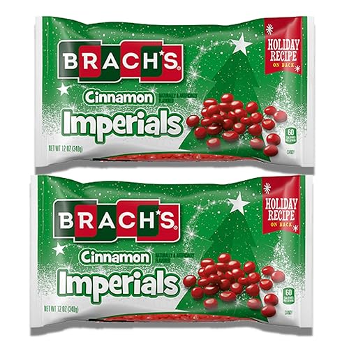 Paquete de dulces de canela picante Incluye dos bolsas de 12 onzas de caramelo Brachs Cinnamon Imperials más un imán de refrigerador Bellatavo Los